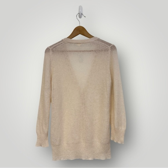 J. Crew Cardigan Wool Mohair Mix Cream Sz L - Picture 4 of 8